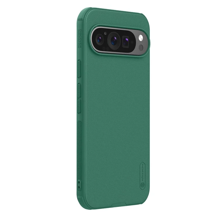 Funda de teléfono NILLKIN Frosted Shield Pro para Google Pixel 9 Pro XL, funda magnética para teléfono móvil, PC+TPU, resistente a golpes, cubierta trasera - Verde