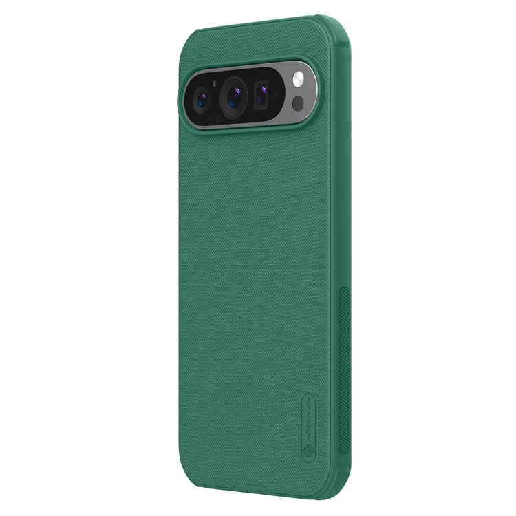 Funda de teléfono NILLKIN Frosted Shield Pro para Google Pixel 9 Pro XL, funda magnética para teléfono móvil, PC+TPU, resistente a golpes, cubierta trasera - Verde