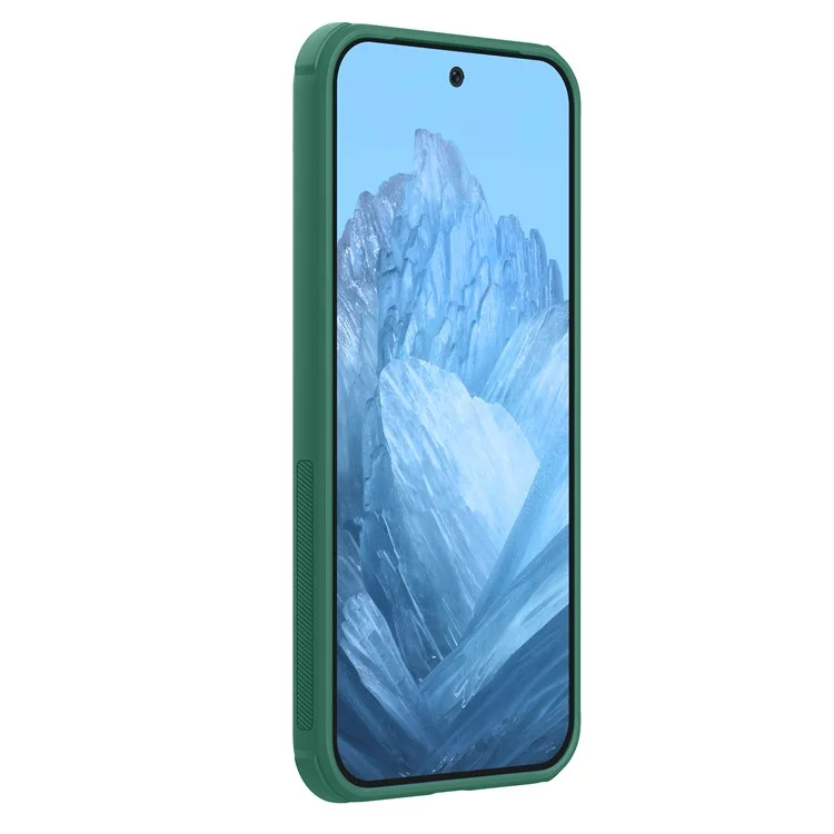 Funda de teléfono NILLKIN Frosted Shield Pro para Google Pixel 9 Pro XL, funda magnética para teléfono móvil, PC+TPU, resistente a golpes, cubierta trasera - Verde