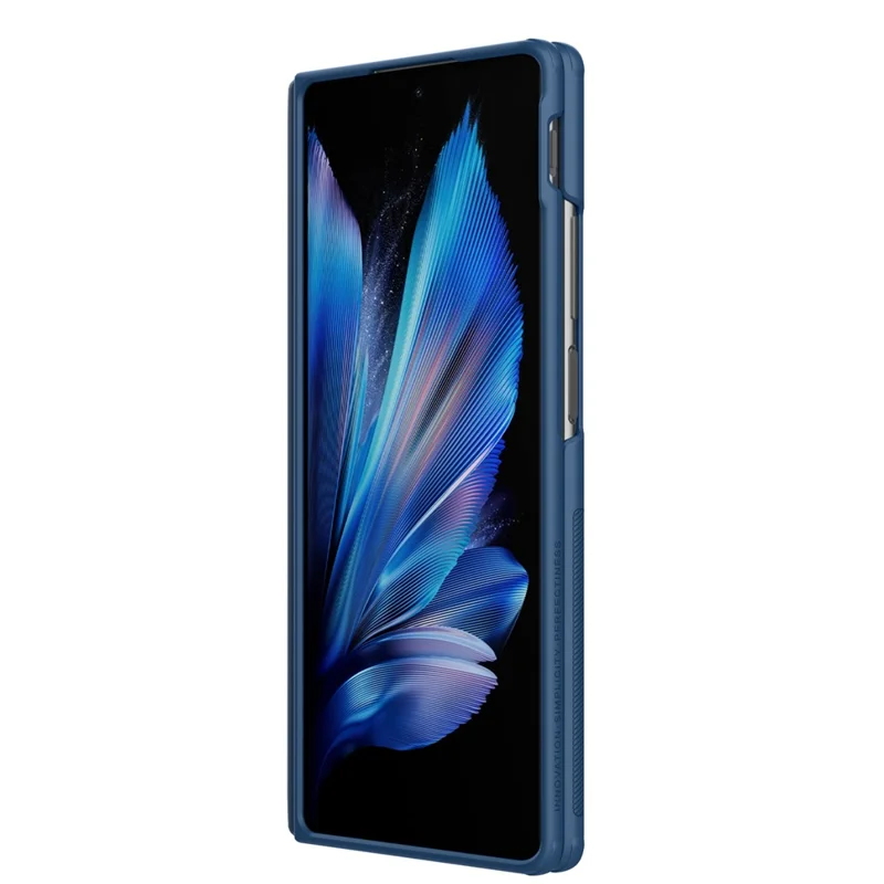 NILLKIN Super Frosted Shield Prop для vivo X Fold3 Kickstand Case Camera Lens Lid Phone Back Cover - Blue
