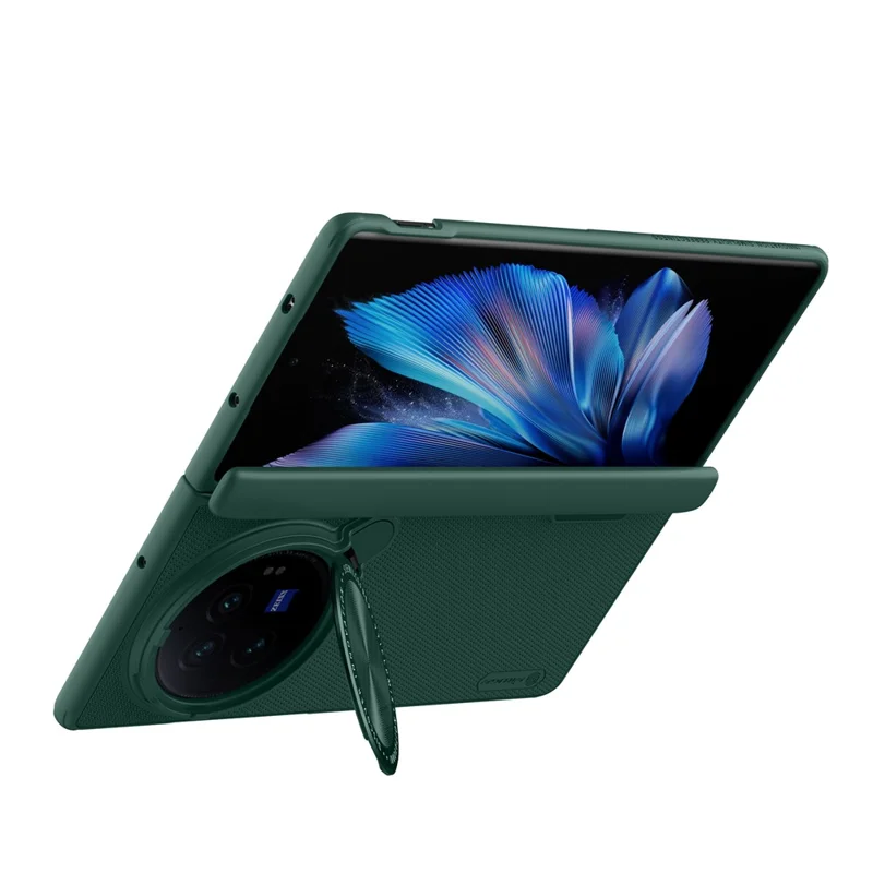 NILLKIN Super Frosted Shield Prop for vivo X Fold3 Kickstand Case Camera Lens Lid Phone Back Cover - Green