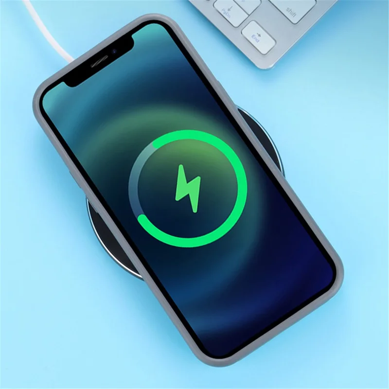 WOLMTT For iPhone 13 Pro Max 6.7 inch Case Dual Color Frame PC+TPU Anti-scratch Phone Cover - Blue+Orange