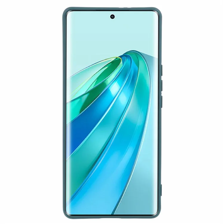Phone Case for Honor X9a 5G Flexible TPU 2.0mm Arc Edge Phone Back Cover - Midnight Green