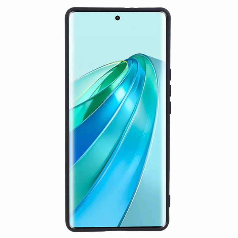 Phone Case for Honor X9a 5G Flexible TPU 2.0mm Arc Edge Phone Back Cover - Black