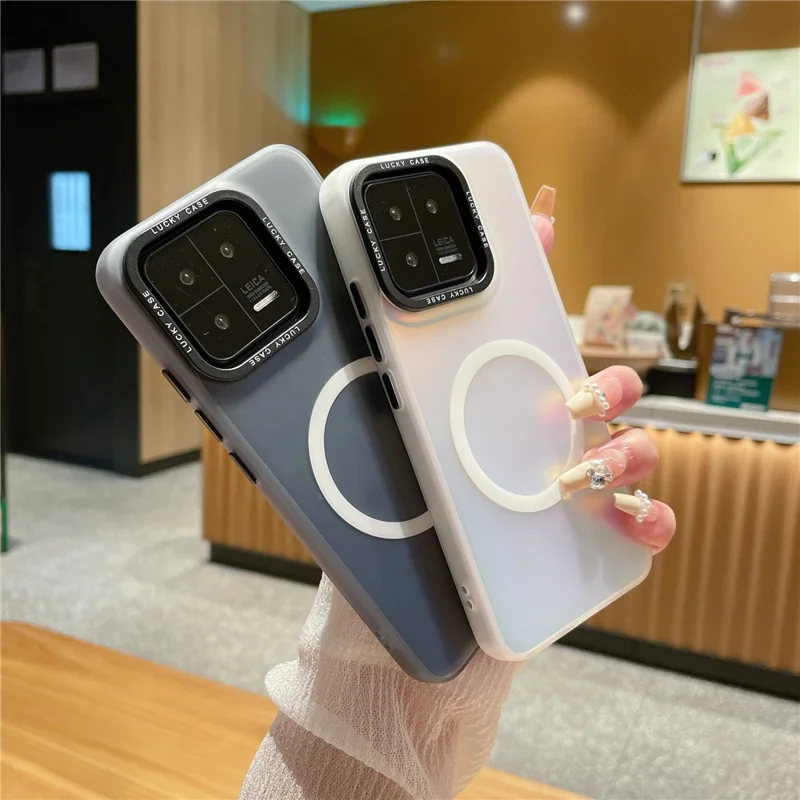 Per Xiaomi 13 Pro 5G Custodia Magnetica Compatibile con MagSafe PC+TPU Anti-caduta Custodia per Telefono - Nero Opaco