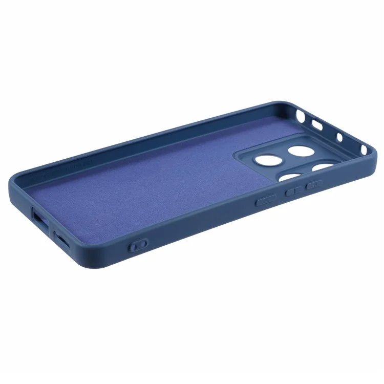 Para el Xiaomi Redmi Note 13 Pro 5G / Poco X6 5G Funda Borde Arco 2.0mm TPU Acabado Suave Funda Teléfono - Azul