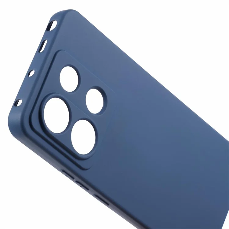 Para el Xiaomi Redmi Note 13 Pro 5G / Poco X6 5G Funda Borde Arco 2.0mm TPU Acabado Suave Funda Teléfono - Azul