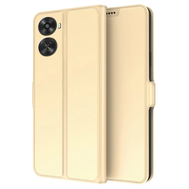 Für Huawei nova 12 SE 4G Hülle Flip Stand PU-Leder Handyhülle mit Kartenfach - Gold
