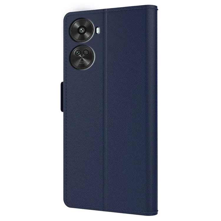 Für Huawei nova 12 SE 4G Handyhülle Kartensteckplatz PU-Leder Abdeckung mit Spiegel - Blau