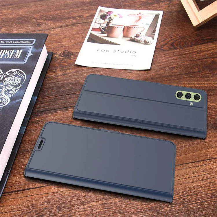 Per Samsung Galaxy F15 5G Custodia per cellulare Flip Stand PU Pelle Cover con slot per schede - Blu