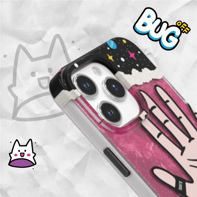 TGVI'S Stylish Series Per iPhone 15 Pro Case Graffiti Style PET+TPU Anti-drop Phone Cover - Punk