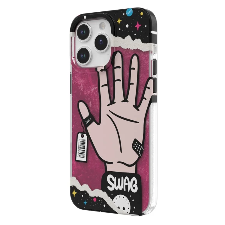 TGVI'S Stylish Series For iPhone 15 Pro Max Case IML Graffiti Pattern PET+TPU Phone Cover - Punk