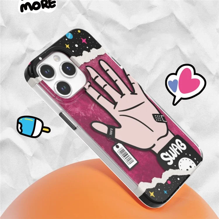 TGVI'S Stylish Series For iPhone 15 Pro Max Case IML Graffiti Pattern PET+TPU Phone Cover - Punk