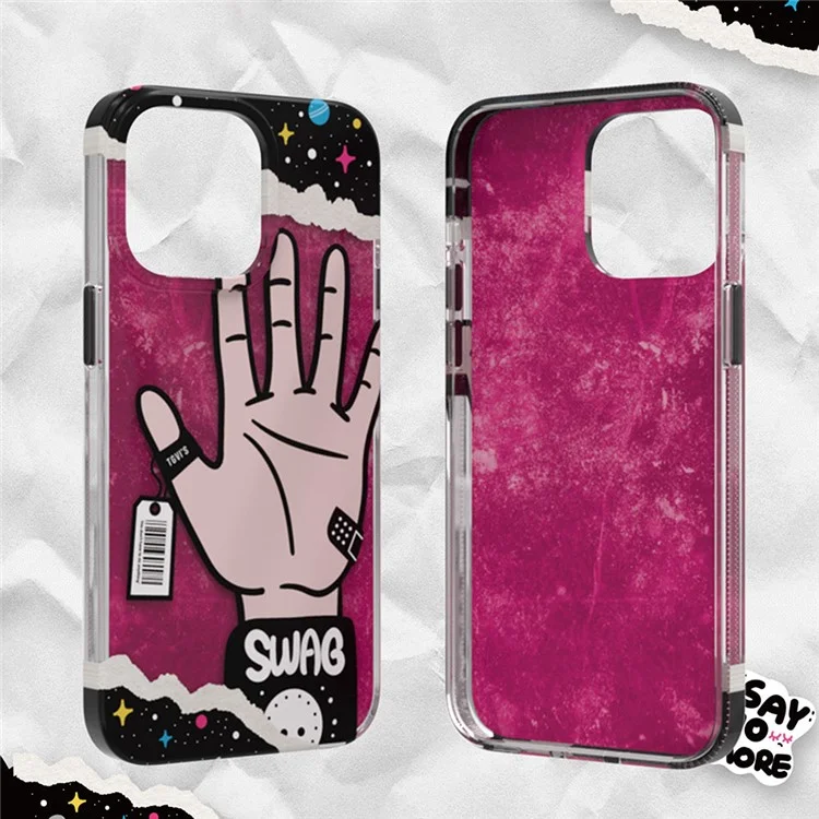 TGVI'S Stylish Series For iPhone 15 Pro Max Case IML Graffiti Pattern PET+TPU Phone Cover - Punk