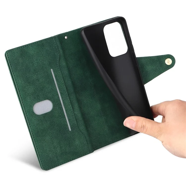 For Xiaomi Redmi Note 12 Pro Speed 5G / Note 12 Pro 5G / Poco X5 Pro 5G Case Wallet Rivet Decor Leather Folio Flip Phone Cover - Green