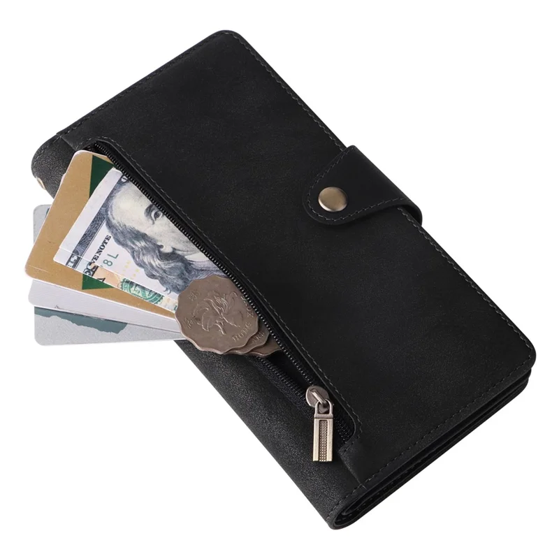 For Xiaomi Redmi Note 12 Pro Speed 5G / Note 12 Pro 5G / Poco X5 Pro 5G Case Wallet Rivet Decor Leather Folio Flip Phone Cover - Black