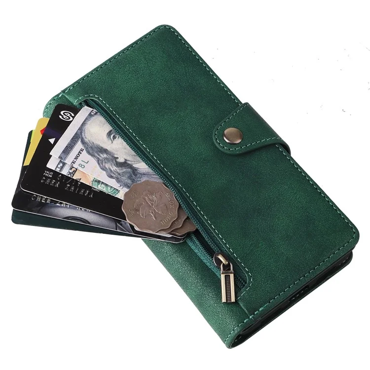 Funda para Google Pixel 7 5G Múltiples Ranuras para Tarjetas Decoración con Remaches Soporte de Piel - Verde