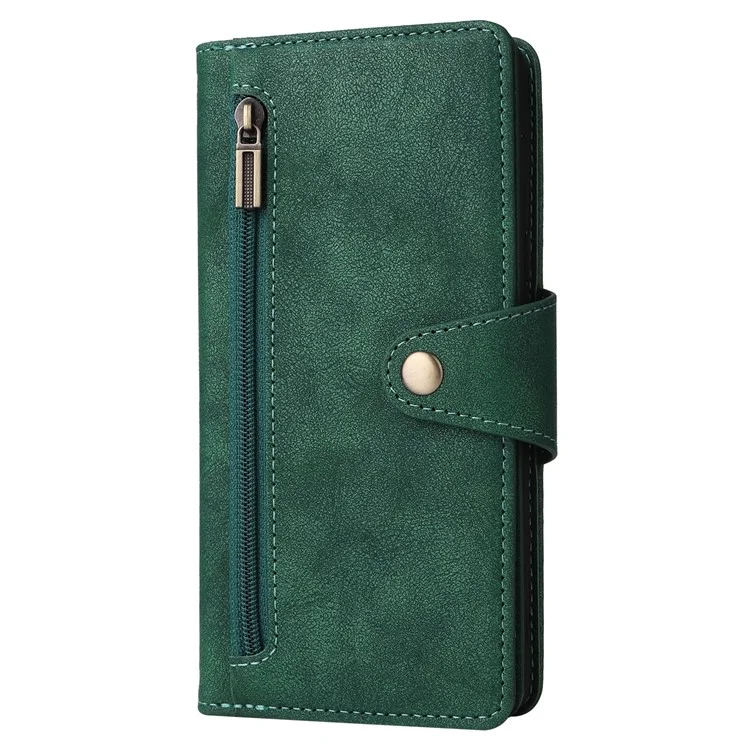 Funda para Google Pixel 7 5G Múltiples Ranuras para Tarjetas Decoración con Remaches Soporte de Piel - Verde