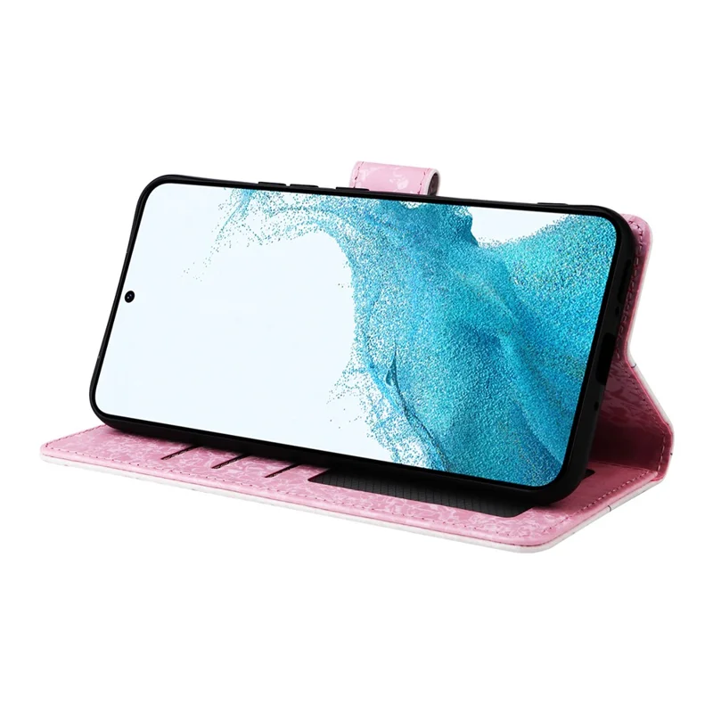 Для Samsung Galaxy A54 5G Чехол с защитой RFID, магнитный чехол для телефона с лакированным дизайном - Бабочка и цветок