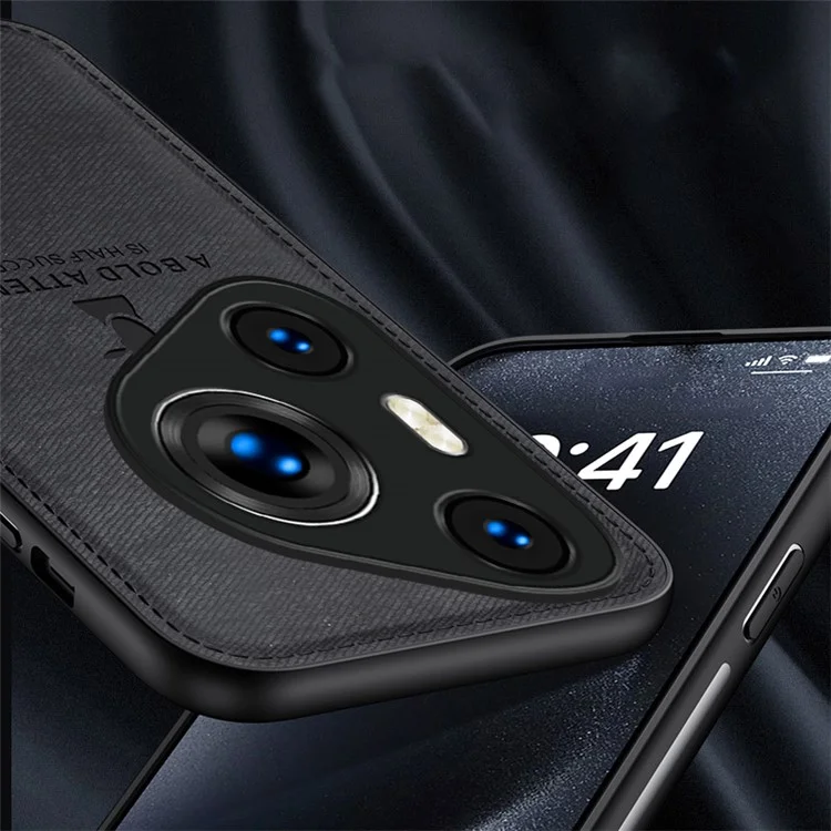 Para Huawei Pura 70 Pro / Pura 70 Pro+ Hybrid Case Deer Pattern Cloth Texture Leather+PC+TPU Protective Cover - Negro