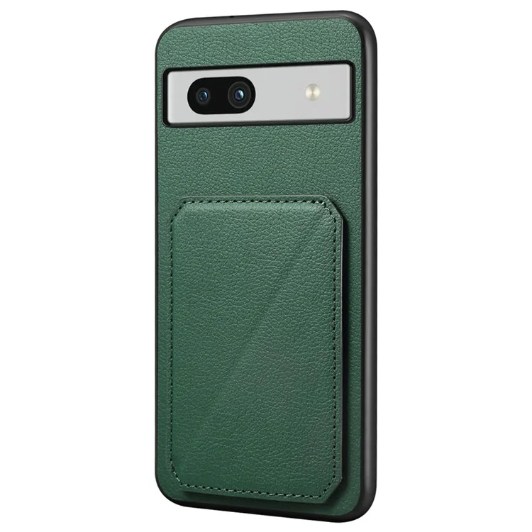 Per Google Pixel 7a Case PU Leather+PC+TPU Hidden Back Card Holder Phone Cover - Verde