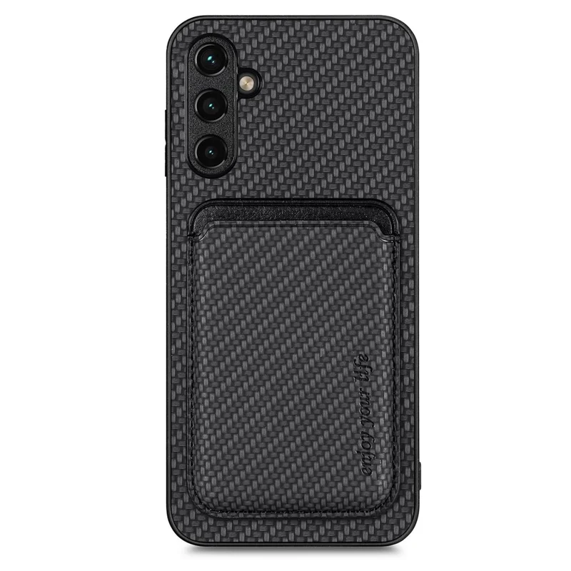 M2 For Samsung Galaxy A15 4G / 5G Drop-proof Case Magnetic Detachable Card Holder Phone Cover - Black