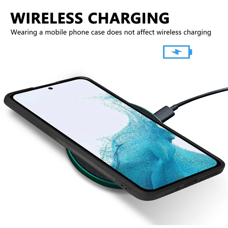 C1 Para Samsung Galaxy A15 4G / 5G Case Textura de Fibra de Carbona Textura PU Anti-race - Marrom