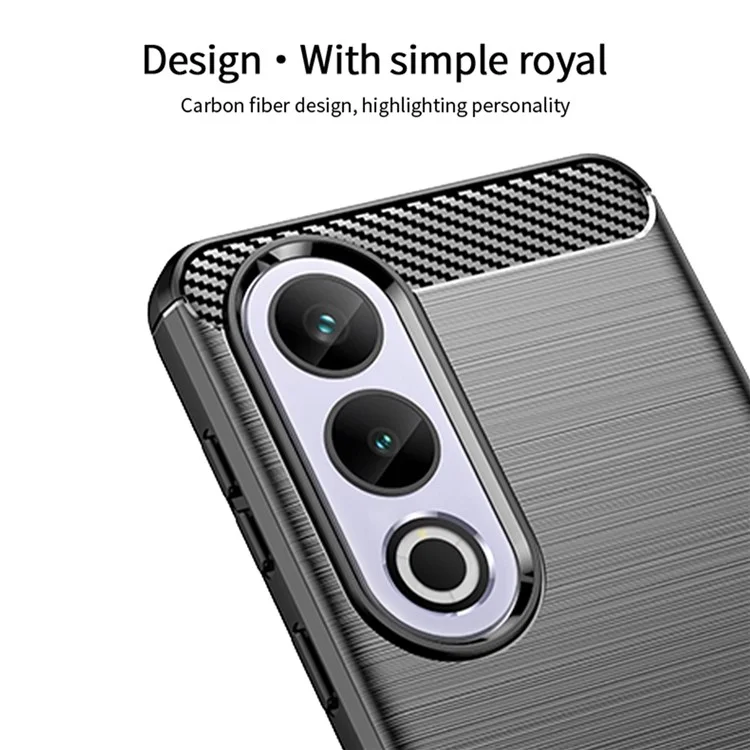 Capa de Telefone MOFI JK TPU Series-1 para OnePlus Ace 3V 5G - Textura de Fibra de Carbono TPU - Preto