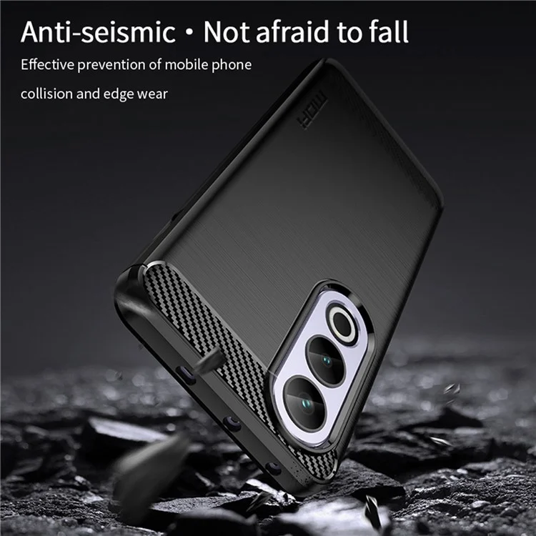 Capa de Telefone MOFI JK TPU Series-1 para OnePlus Ace 3V 5G - Textura de Fibra de Carbono TPU - Preto