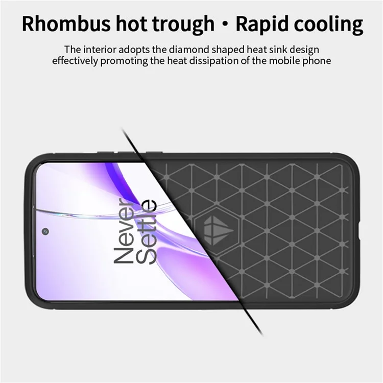 Capa de Telefone MOFI JK TPU Series-1 para OnePlus Ace 3V 5G - Textura de Fibra de Carbono TPU - Preto