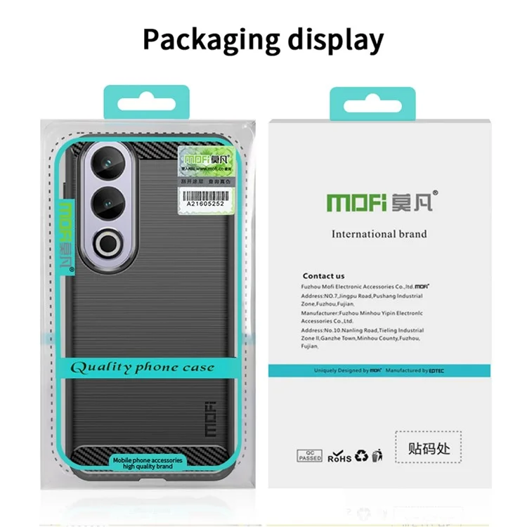 Capa de Telefone MOFI JK TPU Series-1 para OnePlus Ace 3V 5G - Textura de Fibra de Carbono TPU - Preto