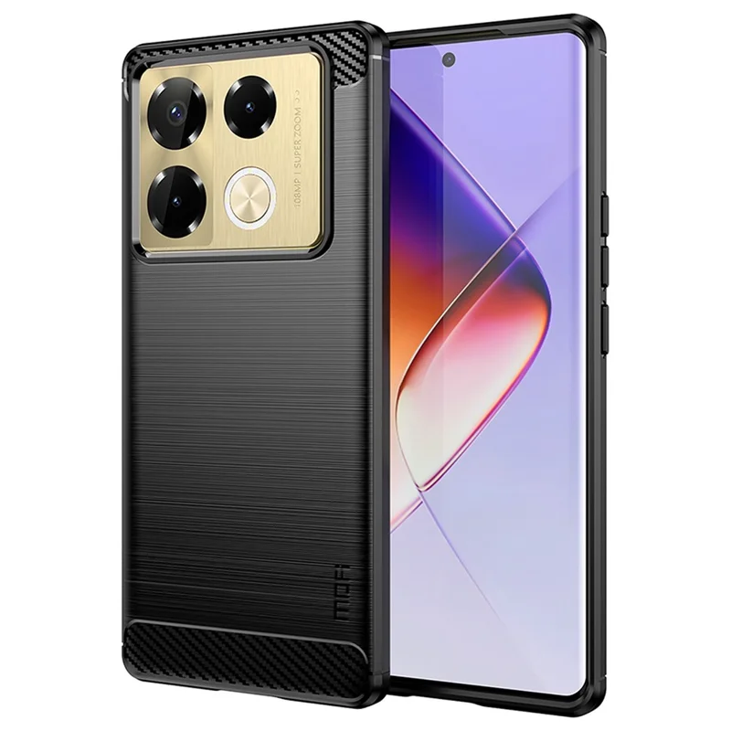 MOFI JK TPU Series-1 Phone Stand Case for Infinix Note 40 Pro+ Shockproof Shell TPU Phone Cover - Black