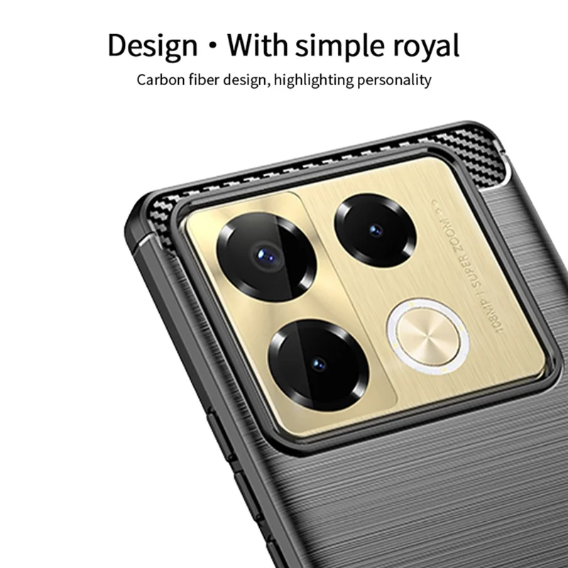 MOFI JK TPU Series-1 Phone Stand Case for Infinix Note 40 Pro+ Shockproof Shell TPU Phone Cover - Black