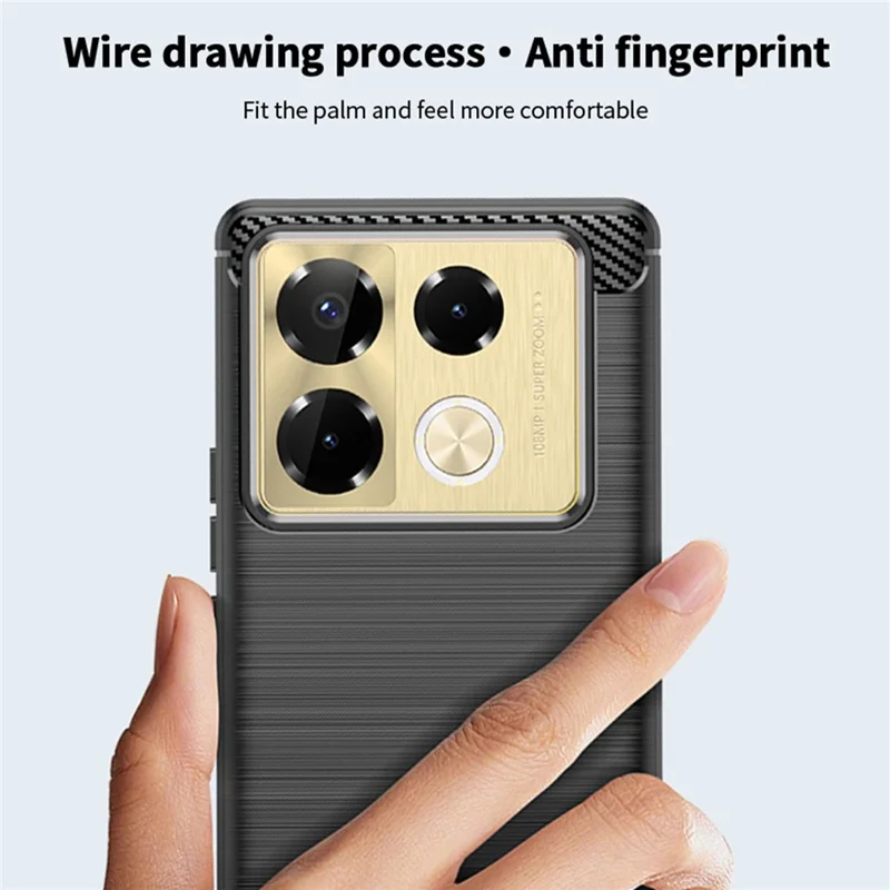 MOFI JK TPU Series-1 Phone Stand Case for Infinix Note 40 Pro+ Shockproof Shell TPU Phone Cover - Black