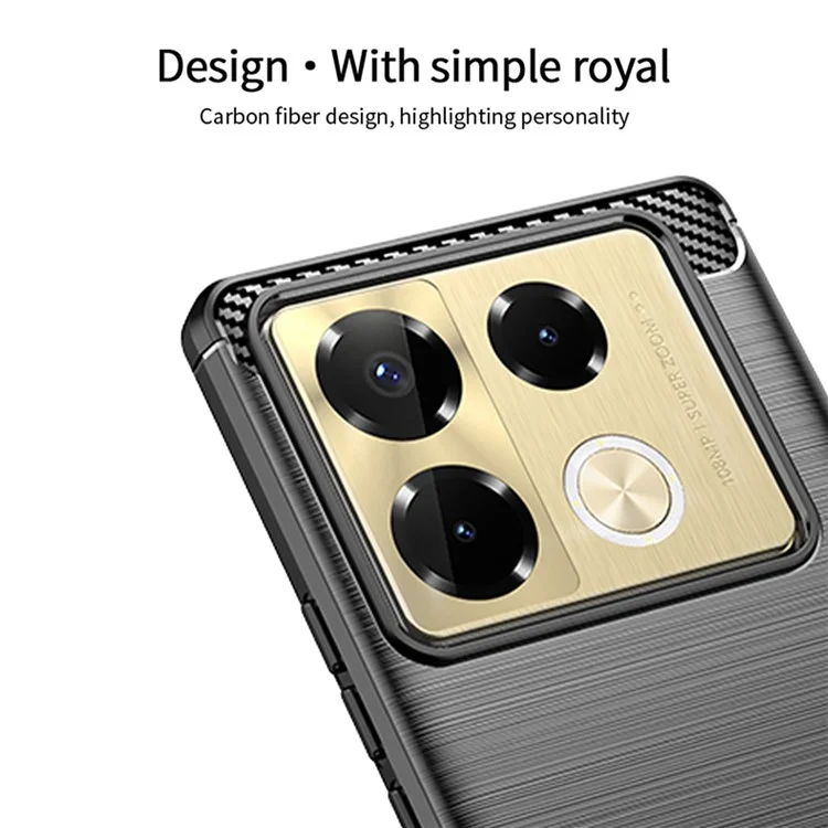 MOFI JK TPU Série-1 Pour Infinix Note 40 Pro 4G Anti-Rayures Coque de Téléphone TPU - Noir