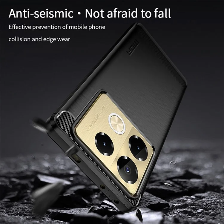MOFI JK TPU Série-1 Pour Infinix Note 40 Pro 4G Anti-Rayures Coque de Téléphone TPU - Noir