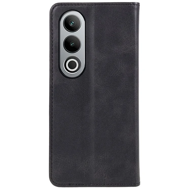 Per OnePlus Nord CE4 5G Case Custodia in pelle PU Custodia a portafoglio Texture in pelle di vitello Guscio per telefono con chiusura magnetica - Nero