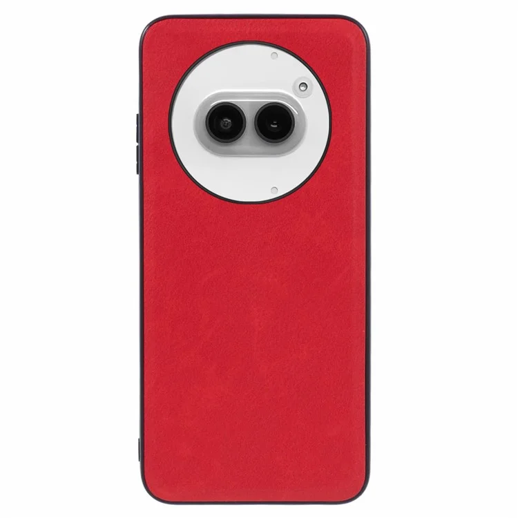 For Nothing Phone (2a) Plus / Phone (2a) Case Retro Leather+PC+TPU Slim Back Phone Cover - Red