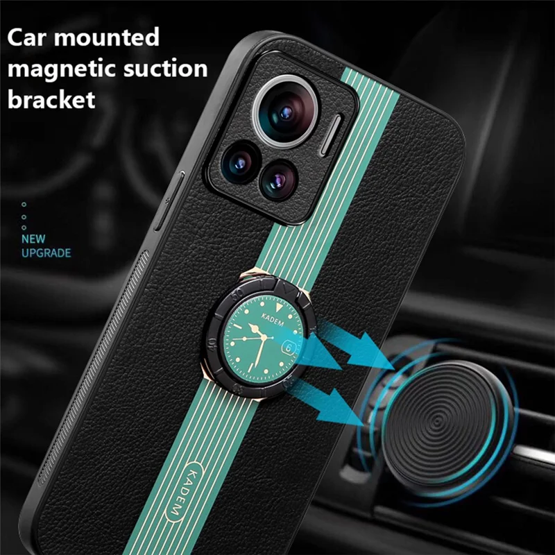 KADEM Per Motorola Moto X30 Pro 5G / Edge 30 Ultra 5G Custodia per telefono in pelle PU+acrilico+TPU Supporta il supporto magnetico per auto - Verde