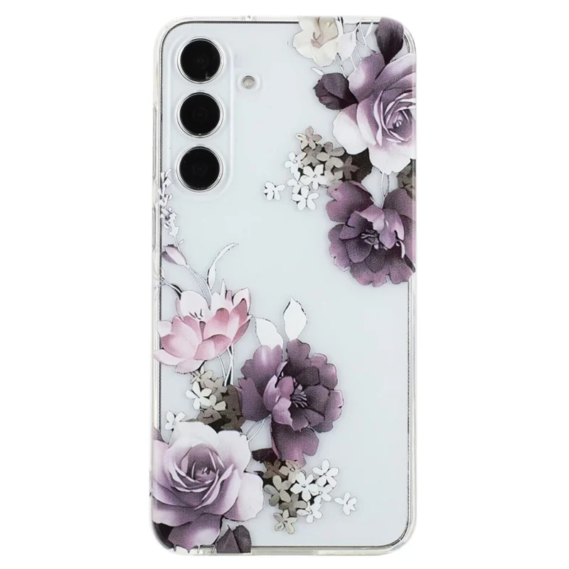 For Samsung Galaxy S23 FE Soft TPU Case Pattern Printing Lightweight Back Cover - Peony