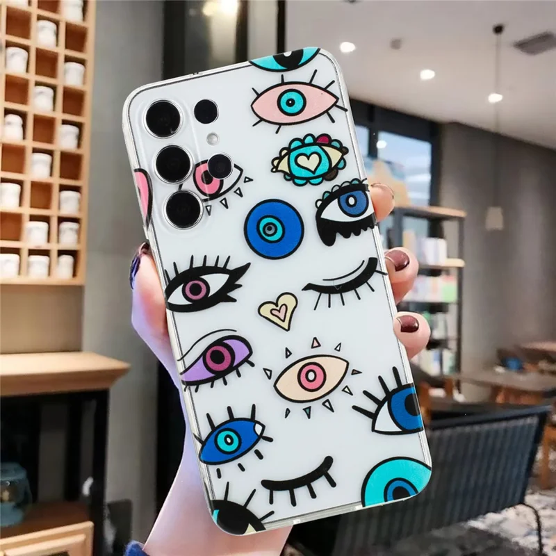 For Samsung Galaxy S24 Ultra Case Printed Pattern TPU Shockproof Protective Phone Cover - Monster Eyes
