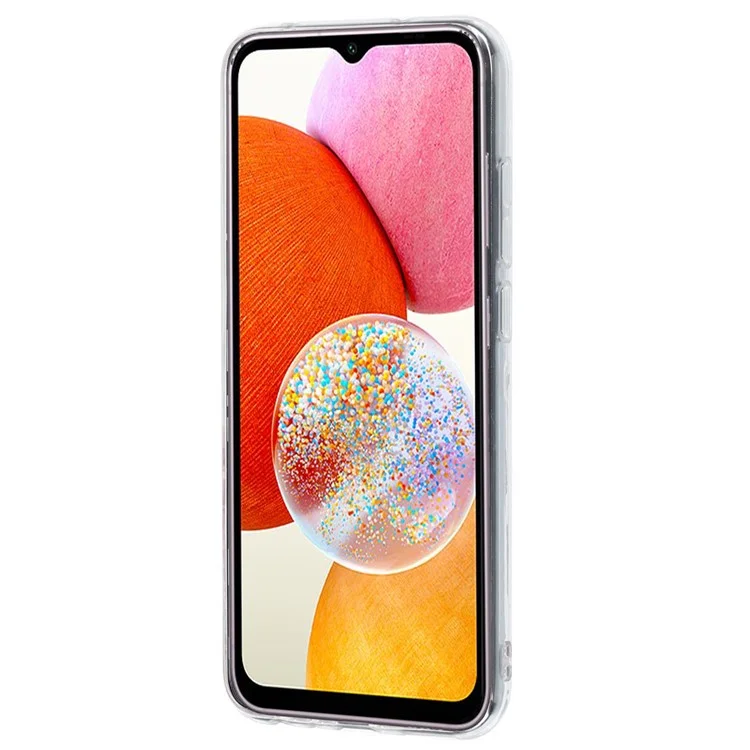 Para Samsung Galaxy A14 5G / 4G Soft TPU Case Pattern Printing Slim Phone Cover - Peony
