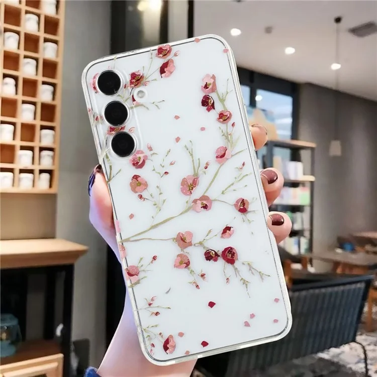For Samsung Galaxy A55 5G Case Pattern Printing Protective Soft TPU Phone Cover - Flower
