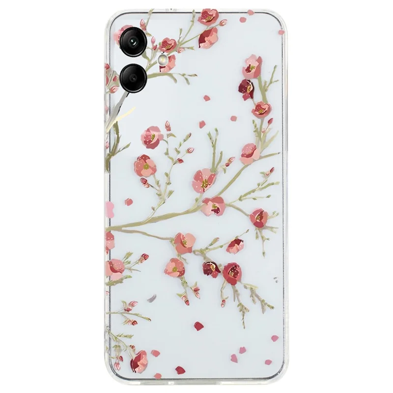 For Samsung Galaxy A05 4G Case TPU Scratch-proof Back Phone Cover with Printing Pattern - Flower