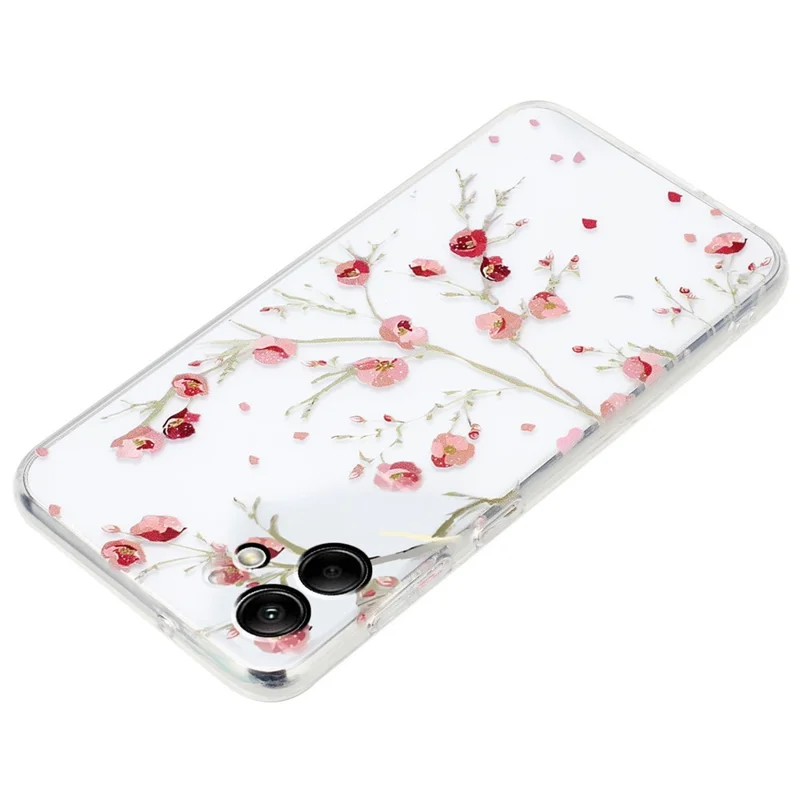 For Samsung Galaxy A05 4G Case TPU Scratch-proof Back Phone Cover with Printing Pattern - Flower