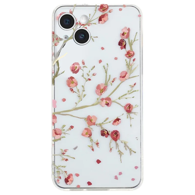 Für iPhone 15 Plus Hülle Musterdrucken TPU Kratzfest Handyhülle - Blume