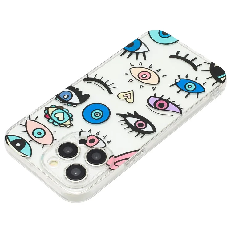TPU Case for iPhone 14 Pro Max Shell Pattern Printing Protective Back Cover - Monster Eyes