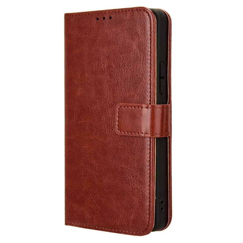 For TECNO Pova 6 Pro 5G LI9 Case Crazy Horse Texture Wallet Leather Phone Cover - Brown