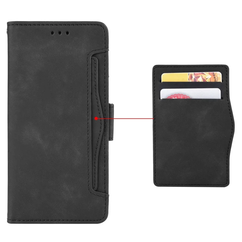 For TECNO Pova 6 Pro 5G LI9 Leather Case Multiple Card Slots Phone Cover -  Black