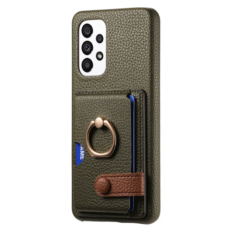 Y2 Kickstand Case for Samsung Galaxy A13 4G PU+PC+TPU Phone Cover - Green